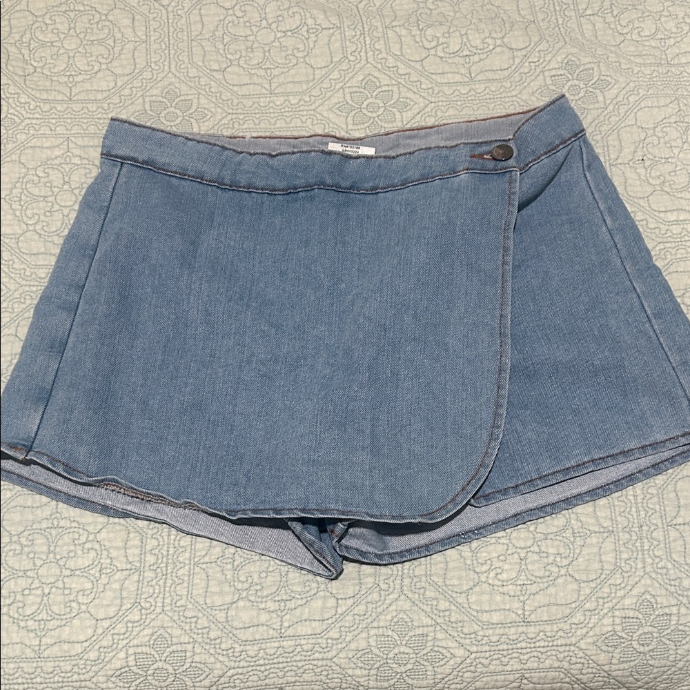 Casual Blue Women's Denim Skort